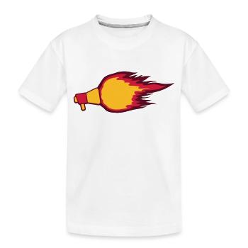 Symbole du mégaphone Fire Flame - T-shirt bio Premium Enfant - blanc - Devant