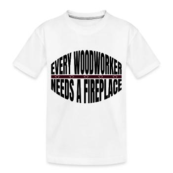 the carpenters funshirt lumber funny carpenter - Kinder Premium Bio T-Shirt - Weiß - Vorne