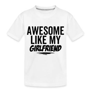 Großartig wie meine Freundin - Kinder Premium Bio T-Shirt - Weiß - Vorne