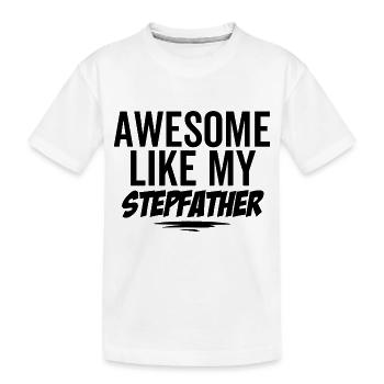 Großartig wie mein Stiefvater - Kinder Premium Bio T-Shirt - Weiß - Vorne