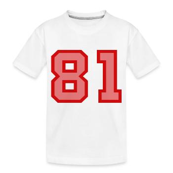 Cool Retro Retrostyle Numéro de maillot numéro de dos - T-shirt bio Premium Enfant - blanc - Devant