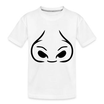 Nez épais de grosses narines - T-shirt bio Premium Enfant - blanc - Devant