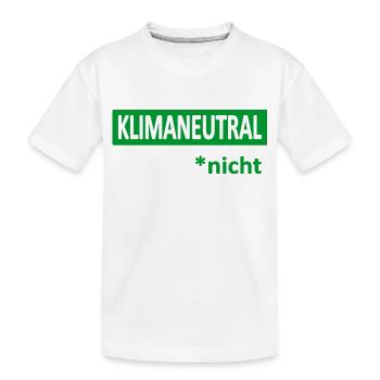 Klimaneutral*nicht-Satire-Humor-Ironie-Klima - Kinder Premium Bio T-Shirt - Weiß - Vorne