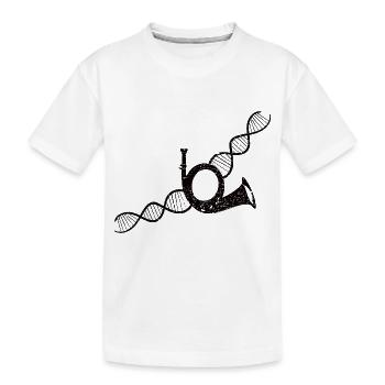 Instrument à vent de cor Musique Français instrument de cor - T-shirt bio Premium Enfant - blanc - Devant