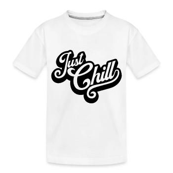 Just Chill Text Logo - T-shirt bio Premium Enfant - blanc - Devant