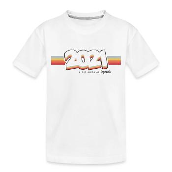 2021 the birth of legends - Kids' Premium Organic T-Shirt - white - Front