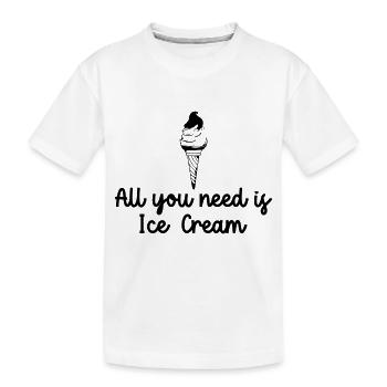 Alles, was Sie brauchen, ist Eis - Kinder Premium Bio T-Shirt - Weiß - Vorne