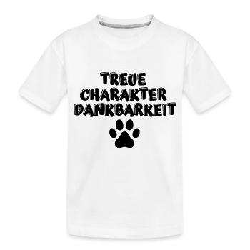 Treue Charakter Dankbarkeit Hundepfote Hundeliebe - Kinder Premium Bio T-Shirt - Weiß - Vorne