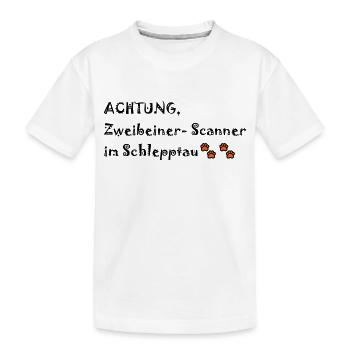 Zweibeiner-Scanner; Hund ist Menschenkenner - Kinder Premium Bio T-Shirt - Weiß - Vorne