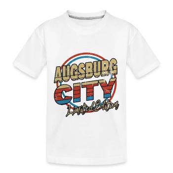 Augsburg Allemagne City Font Style des années 80 - T-shirt bio Premium Enfant - blanc - Devant