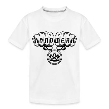 Zimmermann Faust Handwerk Beruf - Kinder Premium Bio T-Shirt - Weiß - Vorne