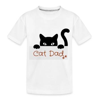 Chat papa Amant - T-shirt bio Premium Enfant - blanc - Devant