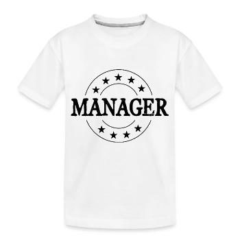 Manager Beruf - Kinder Premium Bio T-Shirt - Weiß - Vorne