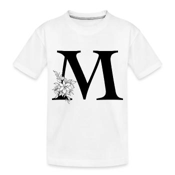 Lettre M - T-shirt bio Premium Enfant - blanc - Devant