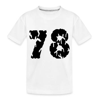 78 Zahl Trikot - Kinder Premium Bio T-Shirt - Weiß - Vorne