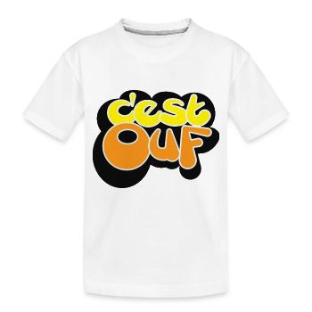C EST OUF JAUNE - T-shirt bio Premium Enfant - blanc - Devant