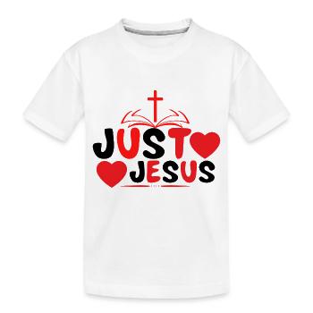 Just Jesus - Kids' Premium Organic T-Shirt - white - Front