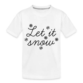 Letitsnow - Kinder Premium Bio T-Shirt - Weiß - Vorne