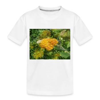 buddleia, butterfly bush or summer lilac 'Sungold' - Kids' Premium Organic T-Shirt - white - Front