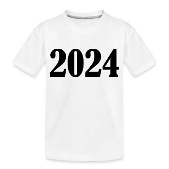 2024 - Kinder Premium Bio T-Shirt - Weiß - Vorne