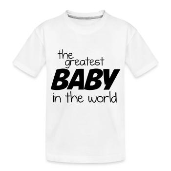 Le plus grand bébé du monde - Noir - T-shirt bio Premium Enfant - blanc - Devant