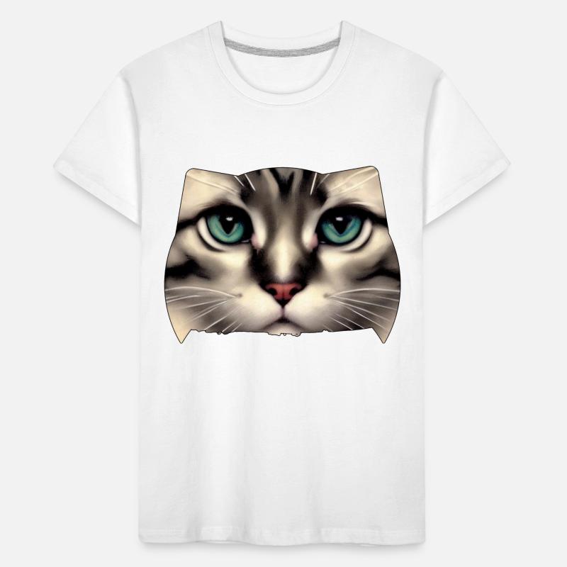Cat face Kids' Premium Organic T-Shirt