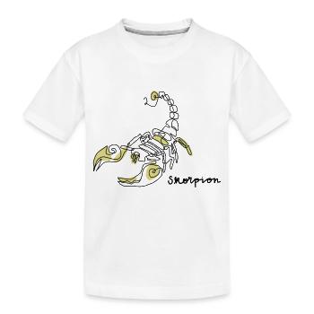 Sternzeichen Skorpion - Kinder Premium Bio T-Shirt - Weiß - Vorne