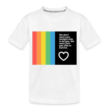 Gay pride - Kids' Premium Organic T-Shirt - white - Front
