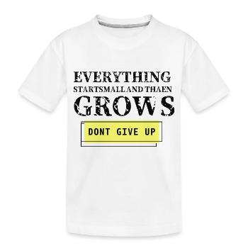 Conception écrite motivationnelle en anglais - T-shirt bio Premium Enfant - blanc - Devant