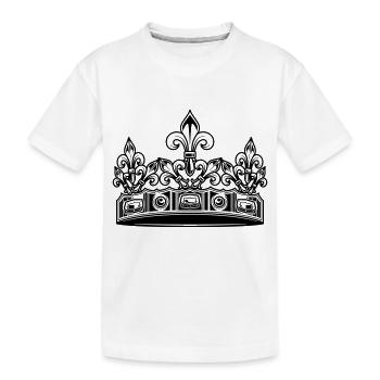 Krone - Kinder Premium Bio T-Shirt - Weiß - Vorne