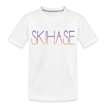 Skihase - Kinder Premium Bio T-Shirt - Weiß - Vorne
