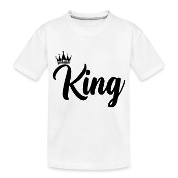 King - Kids' Premium Organic T-Shirt - white - Front