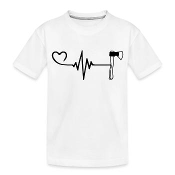 Axe Pulse Heart Love - T-shirt bio Premium Enfant - blanc - Devant
