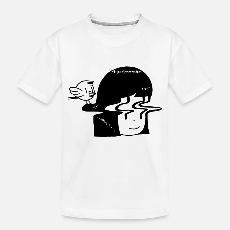 Distorsion et oiseau - T-shirt bio Premium Enfant - blanc