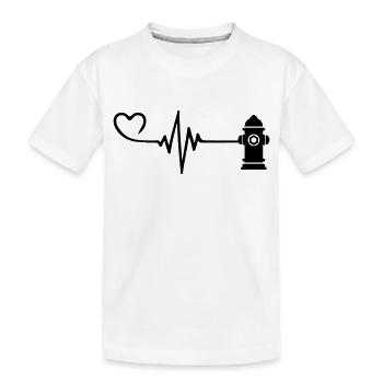 Hydrant Pulse Heart Love - Kids' Premium Organic T-Shirt - white - Front