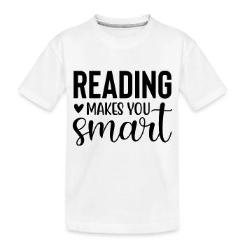 La lecture vous rend intelligent - T-shirt bio Premium Enfant - blanc - Devant