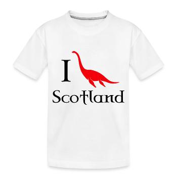 I heart Scotland - Kids' Premium Organic T-Shirt - white - Front