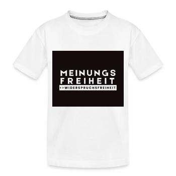 Meinungsfreiheit <> Widerspruchsfreiheit LWBS - Kinder Premium Bio T-Shirt - Weiß - Vorne