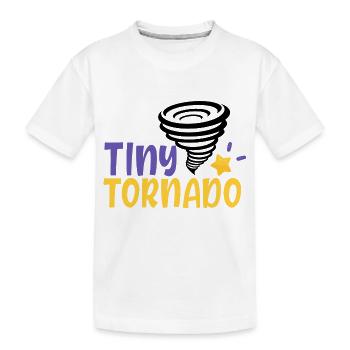 tiny tornado 01 - Kinder Premium Bio T-Shirt - Weiß - Vorne
