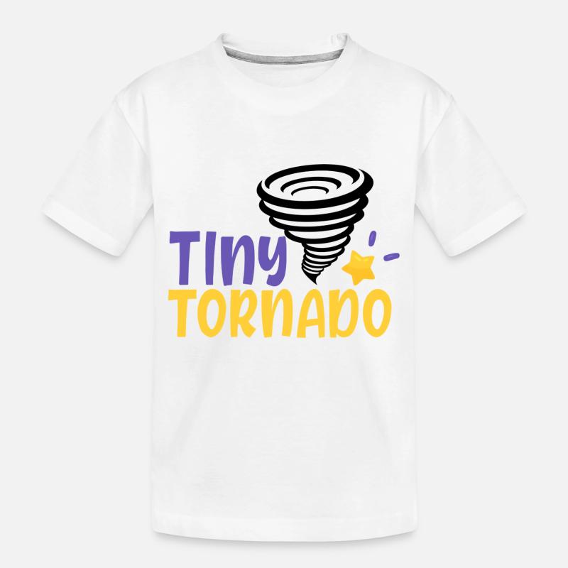 tiny tornado 01 - Kinder Premium Bio T-Shirt - Weiß