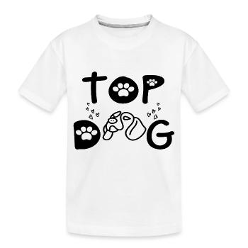 Top Dog - Kids' Premium Organic T-Shirt - white - Front