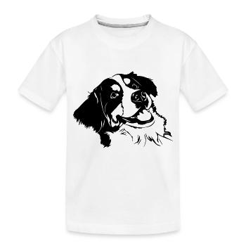 Dog Hund - Kinder Premium Bio T-Shirt - Weiß - Vorne