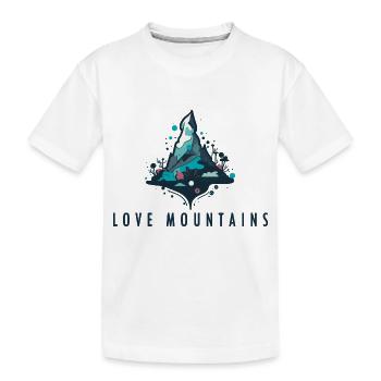 Montagnes d’amour - T-shirt bio Premium Enfant - blanc - Devant