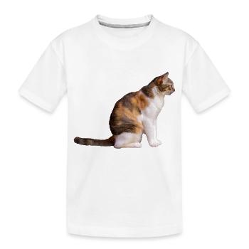 la chatte - T-shirt bio Premium Enfant - blanc - Devant