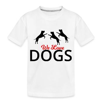 Hund Dog - Kinder Premium Bio T-Shirt - Weiß - Vorne