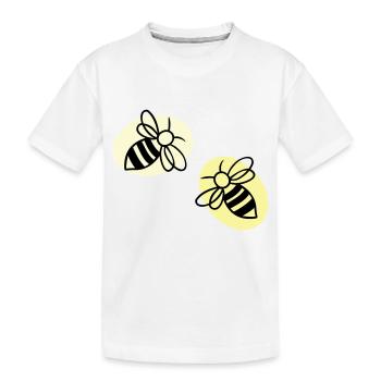 Bienen - Kinder Premium Bio T-Shirt - Weiß - Vorne