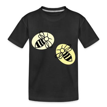 Bees - Kids' Premium Organic T-Shirt - black - Front