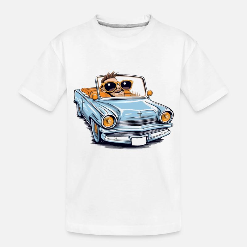 Marc en cabriolet - T-shirt bio Premium Enfant - blanc