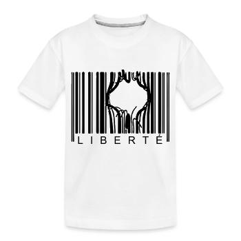 LIBERTE CODE BARRE - T-shirt bio Premium Enfant - blanc - Devant
