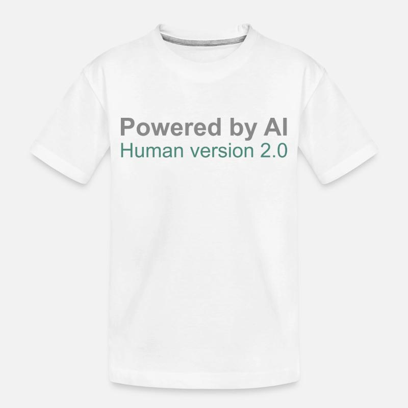 Powered by AI: Human Version 2.0 - Kinder Premium Bio T-Shirt - Weiß